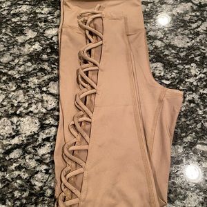 Tan Cutout Leggings